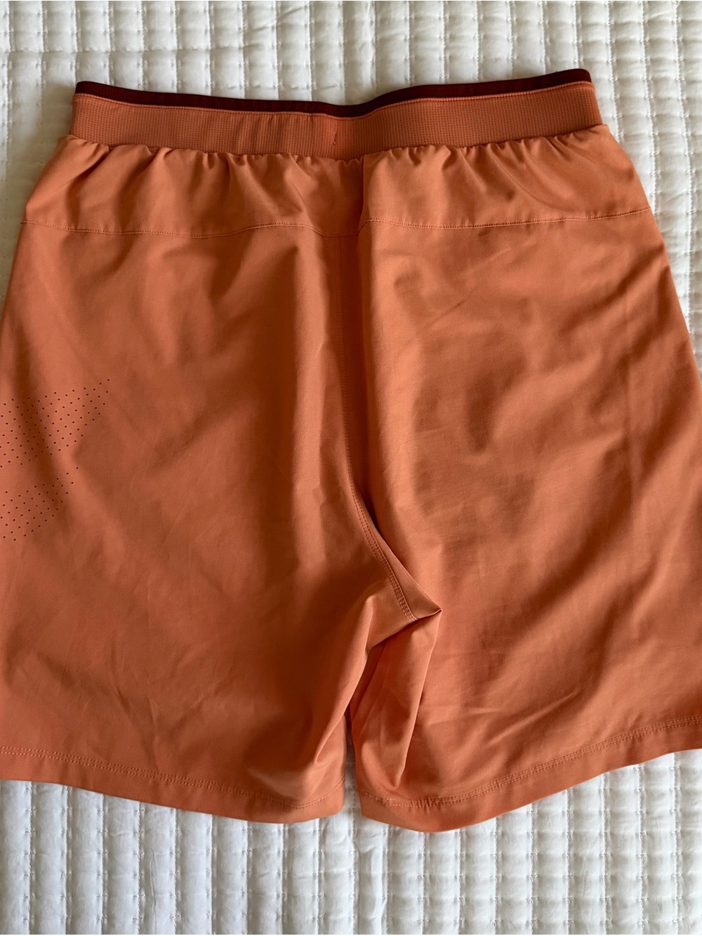Fabletics Fundamental Orange Drawstring Shorts 7” Large - Picture 2 of 3